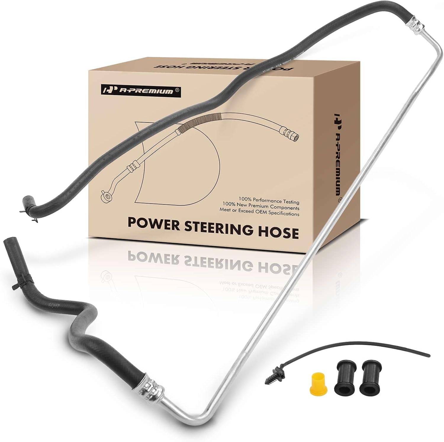 A-Premium Power Steering Return Line Hose Assembly Compatible with Dodge Grand Caravan 2011-2017 & Chrysler Town & Country 2011-2016 & Ram C/V 2012-2015, 3.6L, Pipe To Reservoir