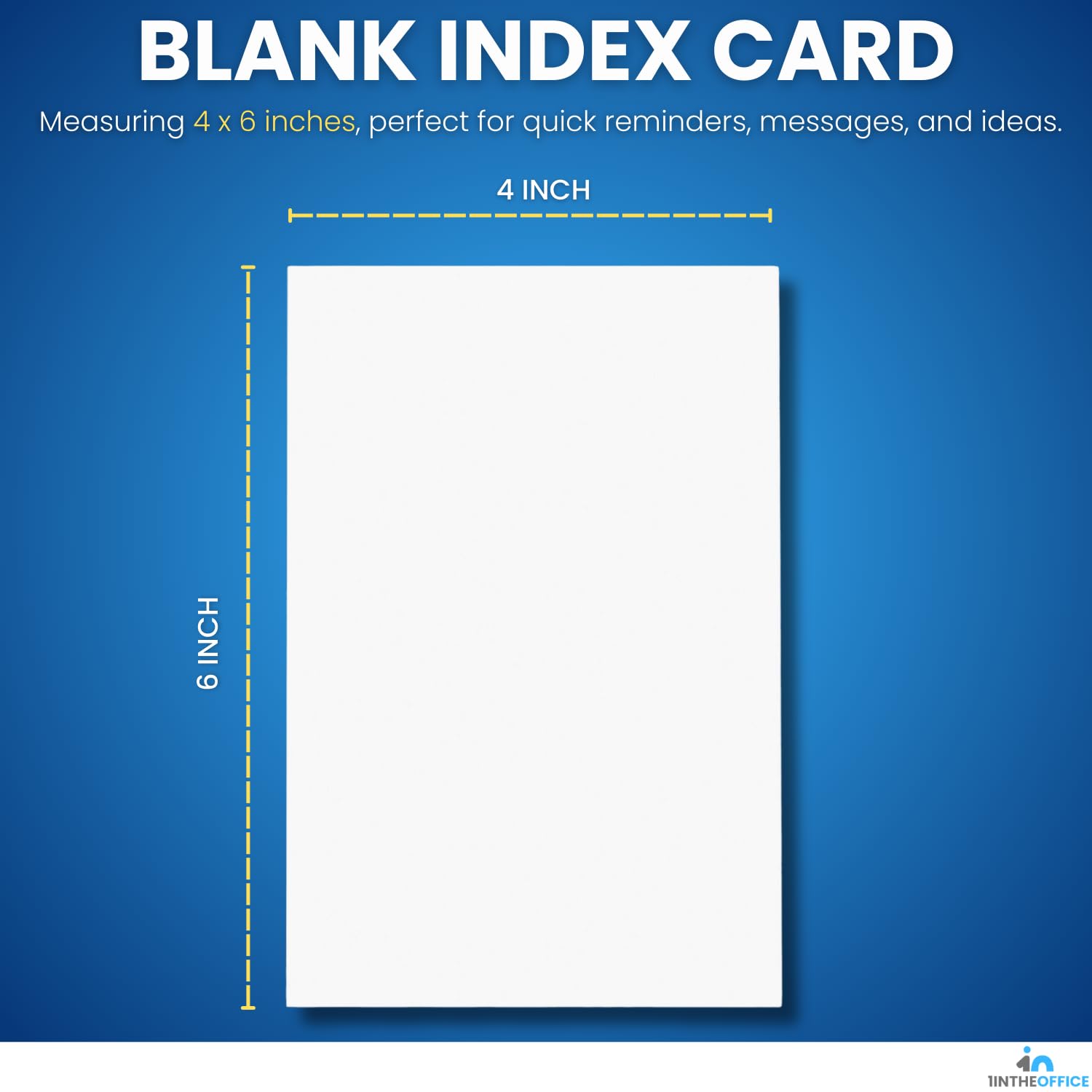 1InTheOffice Weiße Notizblätter, lose Blätter, 10 x 15 cm, unliniert, weiß, 1000 Stück