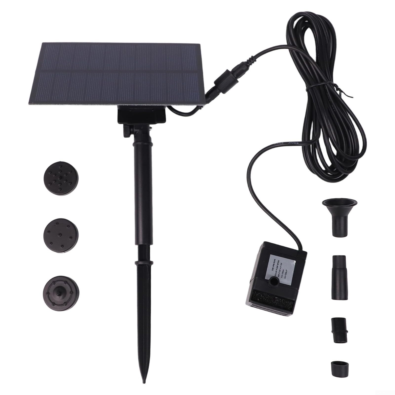 Solar Powered Water Fountain Pump 5W With Solar Panel for Garden Bird Bath Pond Aquarium Outdoor Decoration 180L/h Flow Rate 50cm Spray Height