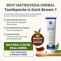 Vista 6 de Pasta de dientes a base de hierbas de neem con raspador de lengua de cobre complementario Pasta dental libre de fluoruro y SLS, natural