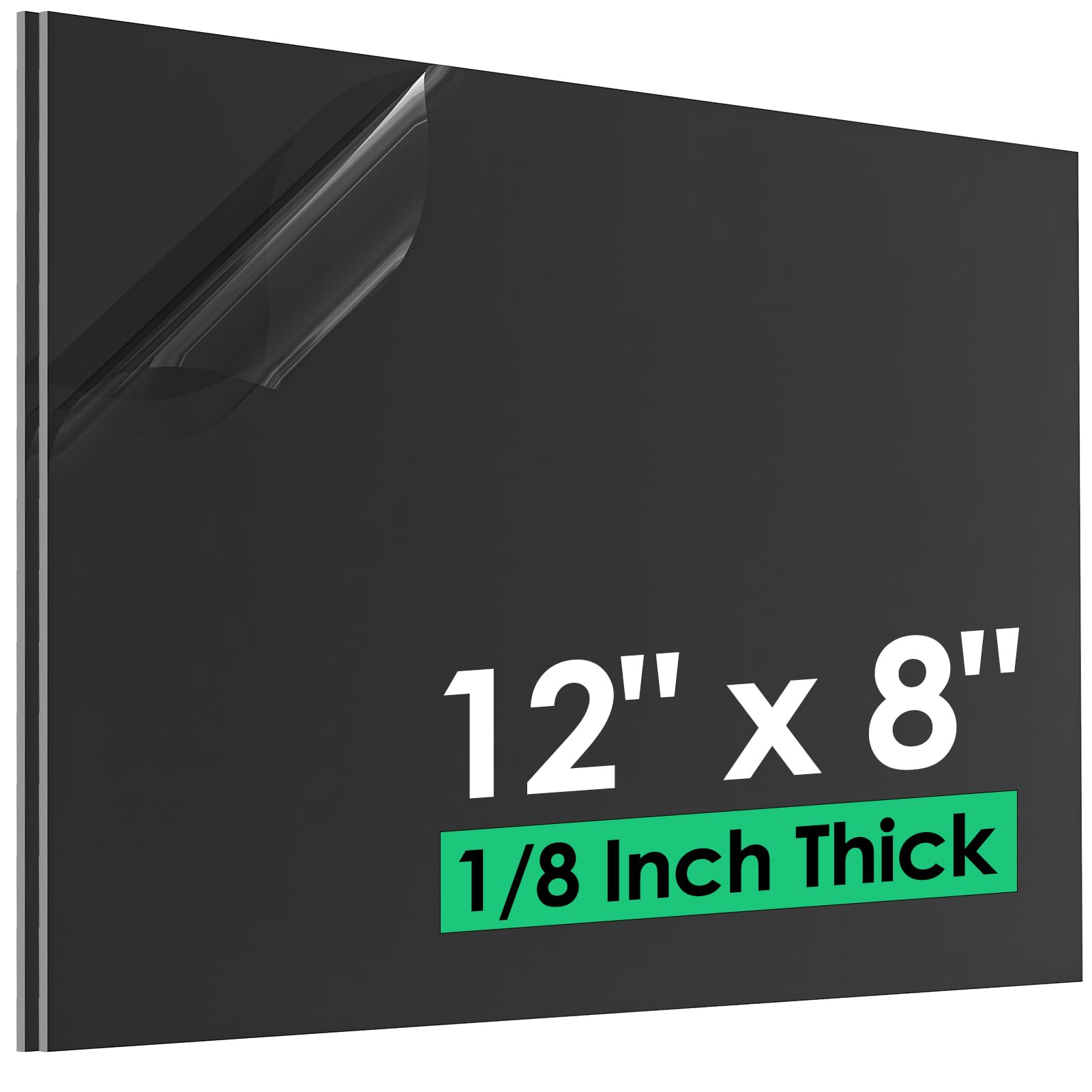 ABS Plastic Sheets - 3mm Thick, Black for Crafts & DIY -10