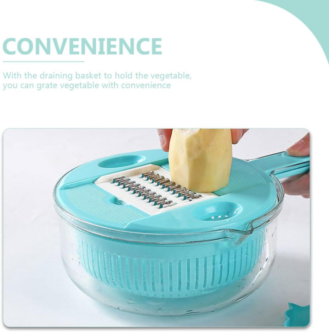 Multifunctional Vegetable Chopper Grater with Draining Basket