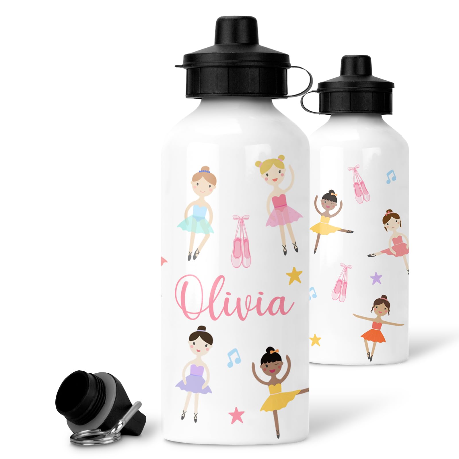 Personalised Kids Water Bottle | Girls Dancing Bottle | Add A Name | Nusery Bottle, School Bottle, Custom Childrens Bottle, Ballet Gift, Dancing Gift, Personalised Dancing
