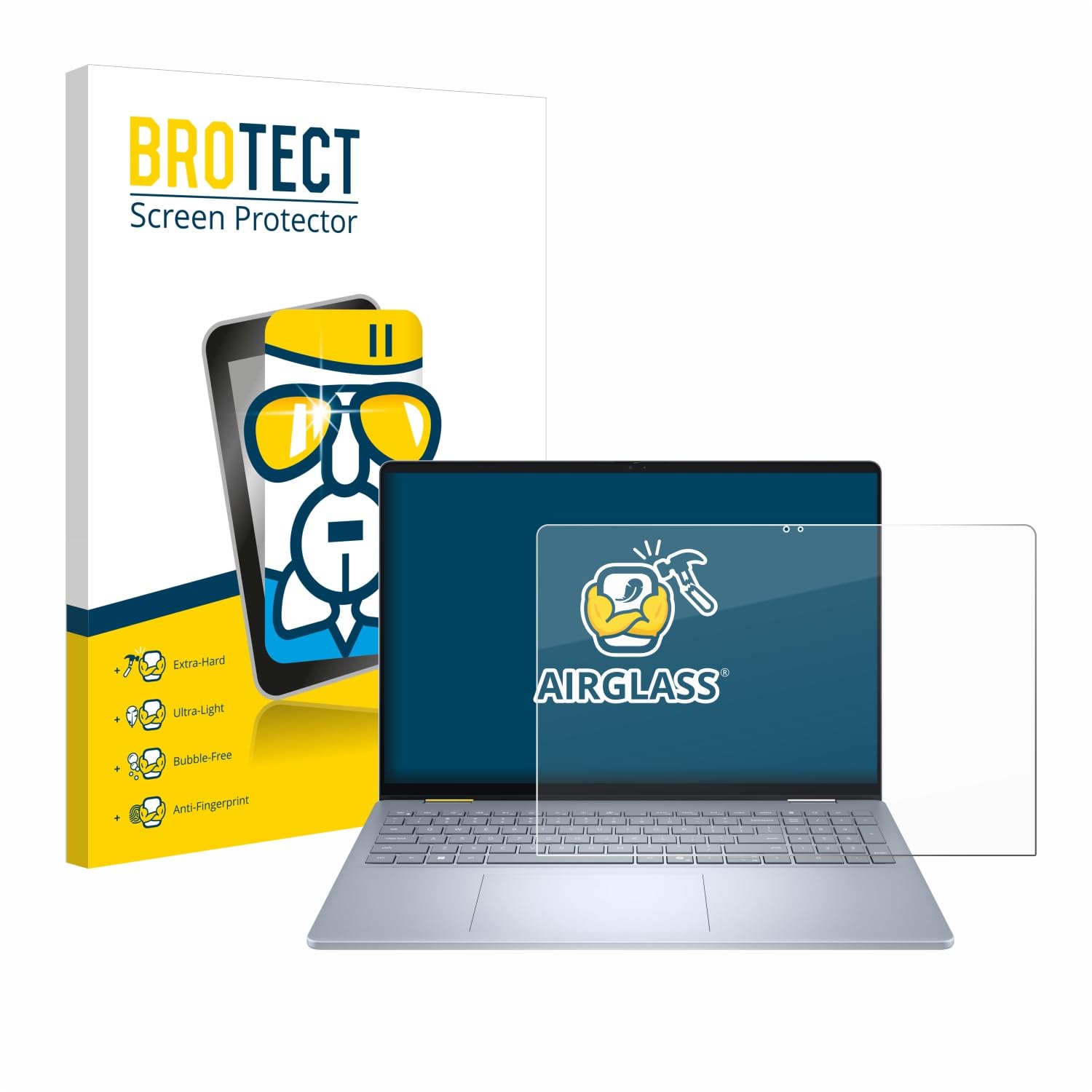 brotect Pellicola Protettiva Vetro per Dell 16 Plus-2-in-1 Protezione Schermo [Durezza Estrema 9H, Chiaro]