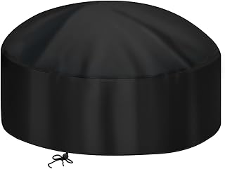 30-Inch Fire Pit Cover for 28-32 inch Round Fire Pit, Heavy Duty 300D Oxford Fabric Waterproof Dustproof Fire Bowl Cover All-Season Protection 32"Dia x 16"H