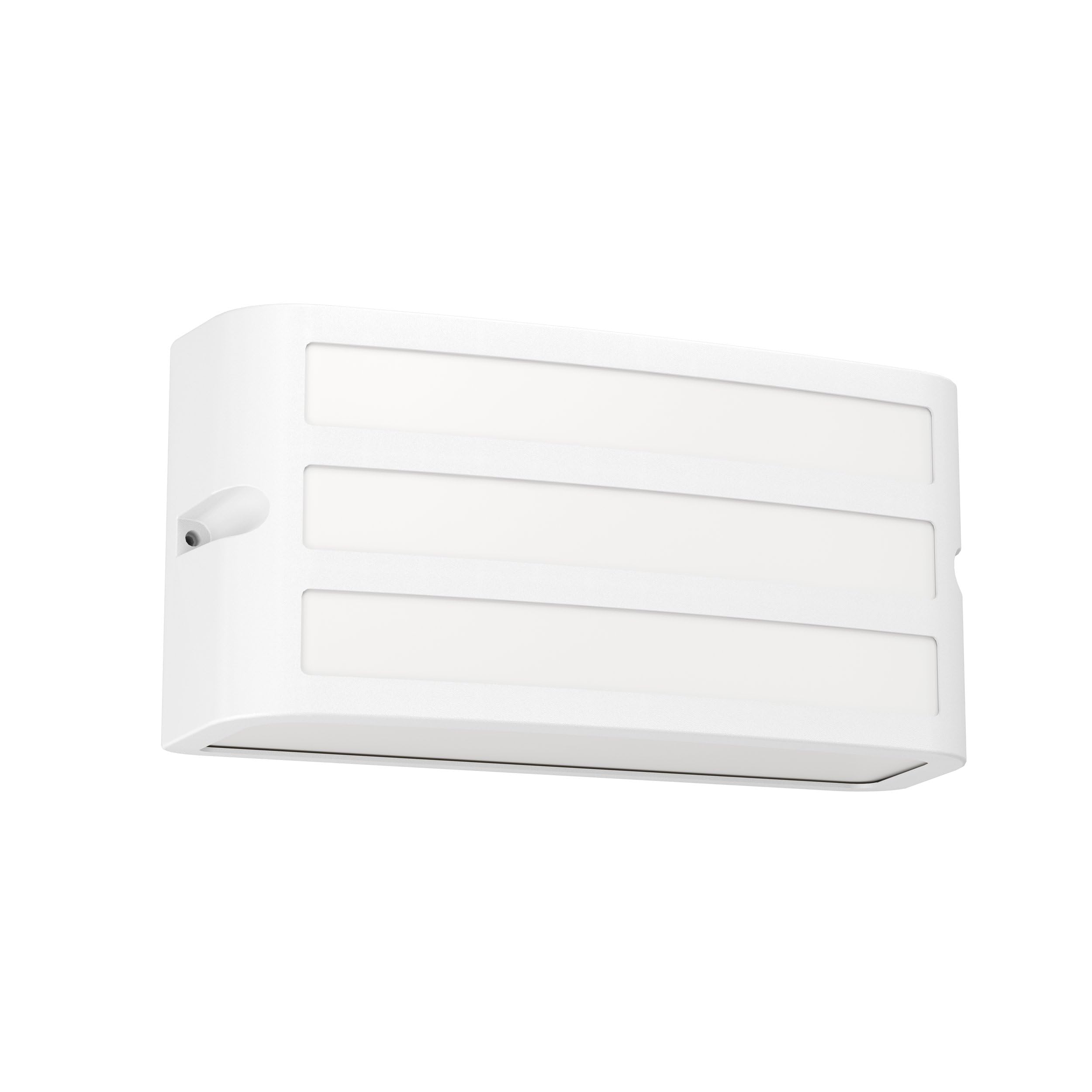 Eglo Outdoor wall Light Fixture Camarada, External Porch Lighting, Rectangular Outside Spotlight, Flat façade lamp, White Metal, E27 Socket, IP54