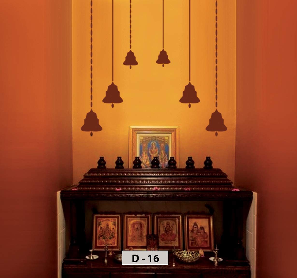 Design In Reusable Pooja Bell Print Wall Stencil Painting for Pooja Room, D-16 (B08L5BNH82) Amazon Price History, Amazon Price Tracker