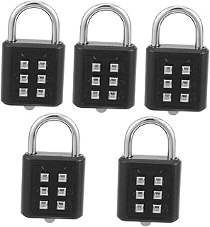 HEALLILY Combination Lock 5pcs suitcases locker padlock baggage lock locker lock combination gym lock room lock drawer travel