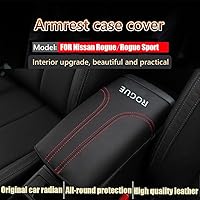 Vista 43 de Great-luck Leather Center Console Cover Armrest Pad,Protector Armrest Box Cover Accessories Keep Your Armrest in a More Comfortable Feeling(black