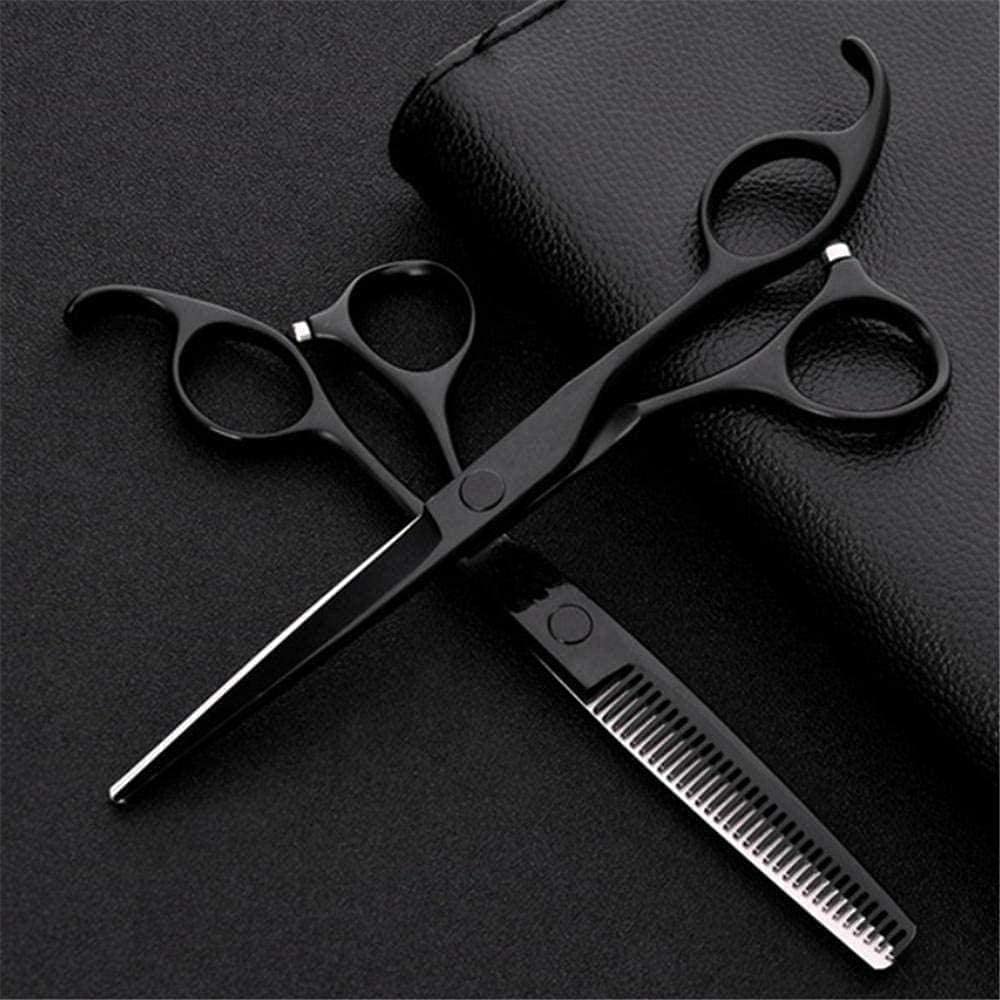 Tijeras de peluquería, Tijeras de peluquería Profesional Japón Acero 6 Pulgadas Tijeras de Pelo Negro Corte makas Tijeras de Adelgazamiento Tijeras de Peinado Tijeras de