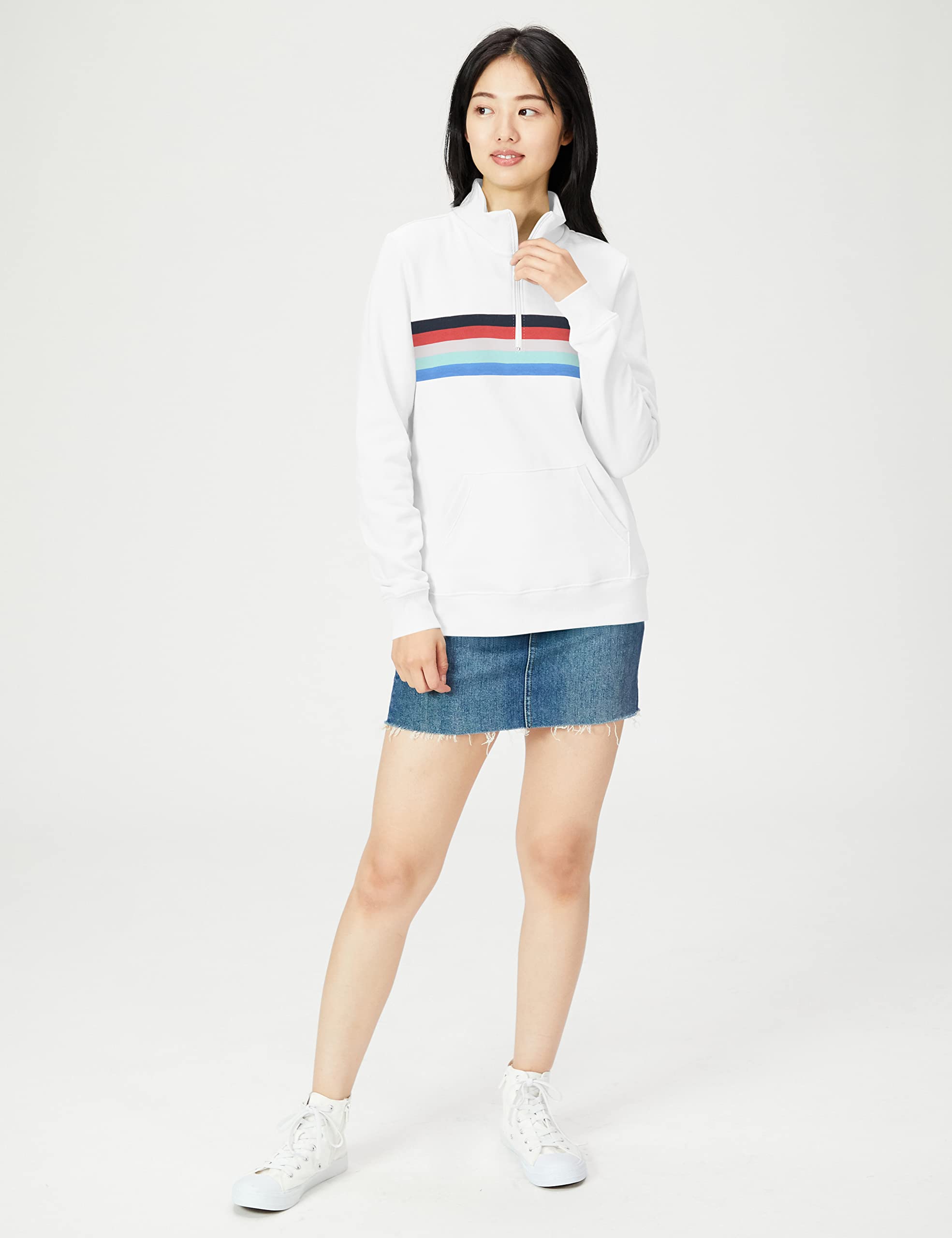 Amazon Essentials Top in Pile con Cerniera a Un Quarto a Maniche Lunghe (Disponibile in Taglie Forti) Donna