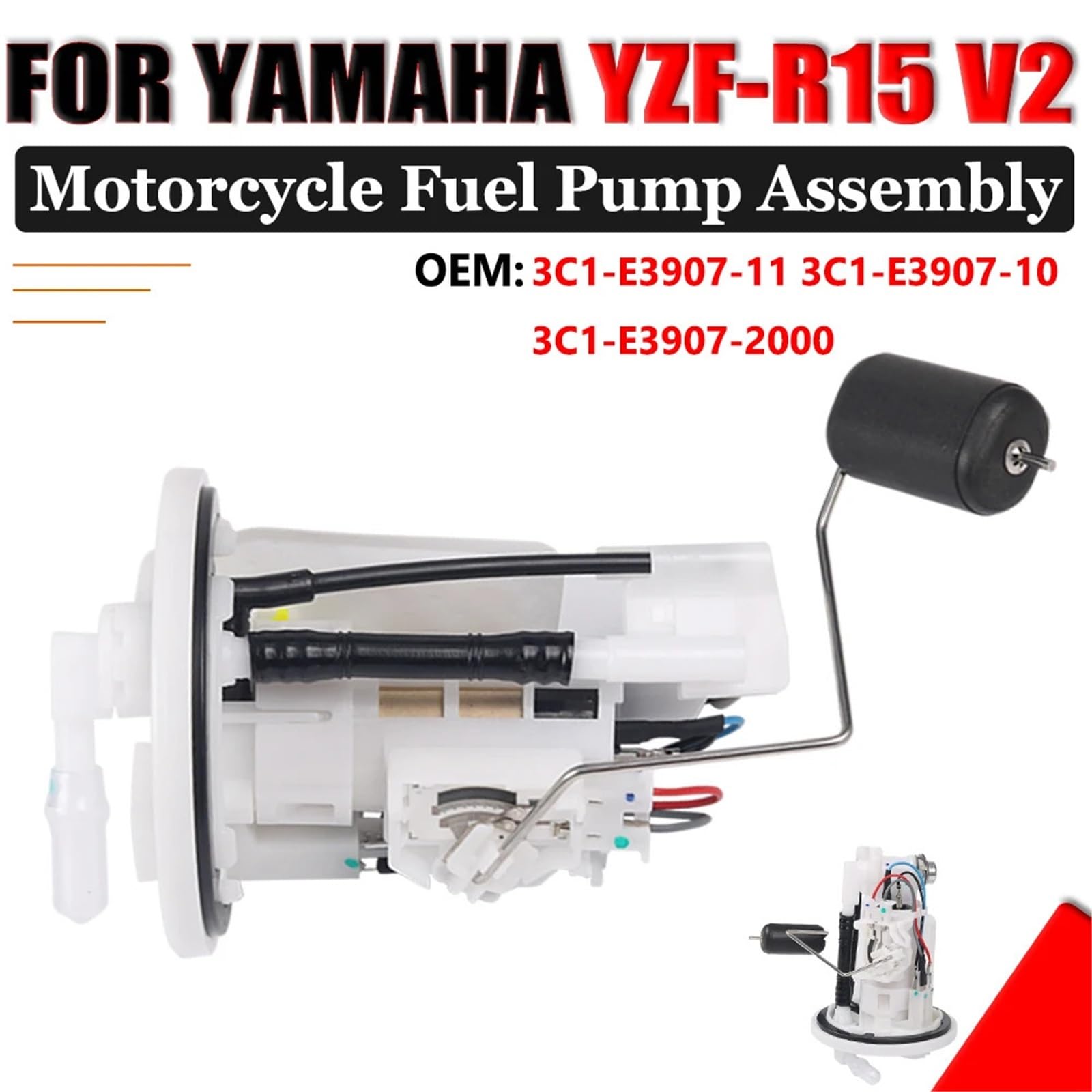 pompa benzyny do motocykla Akcesoria motocyklowe Zestaw pompy paliwa benzynowego pasujący do Yamaha YZF R15 R-15 R 15 V2.0 EFI 3C1-E3907-11 3C1-E3907-2000