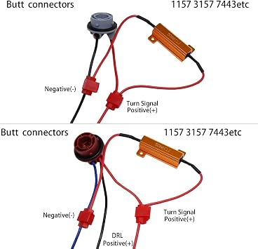 50 W 6 Ohm LED Load Resistor Fix Error Fast Hyper Flash Flashing Light Indicator