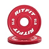 Fractional Rubber Weight Plates, Colored Bumper Plates for Starting Strength and Progressive Overload Training, Pair and Sets