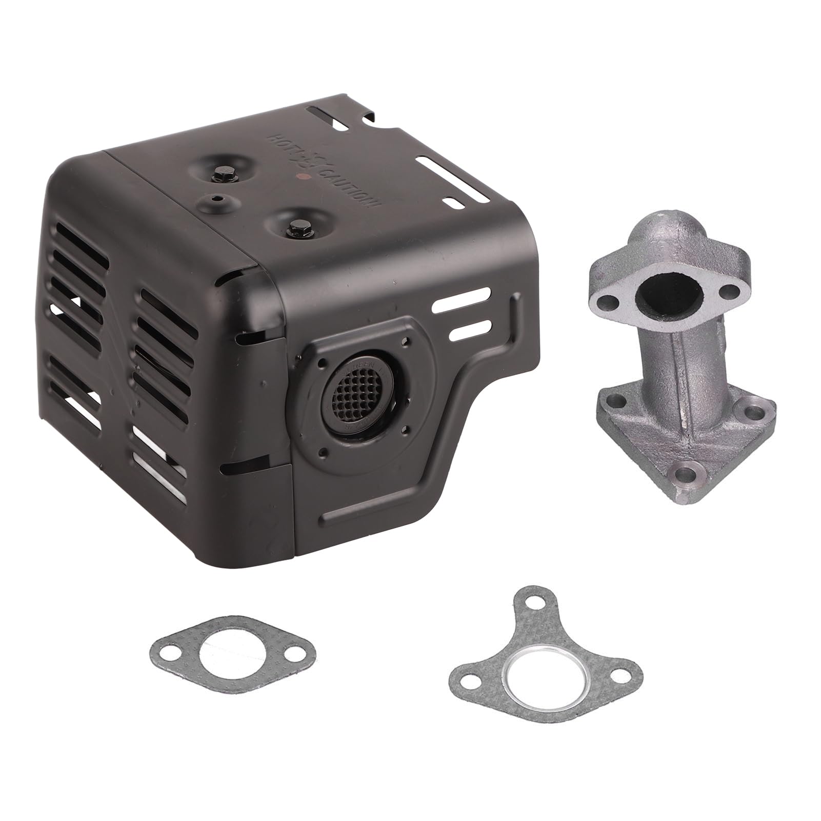 Set di silenziatori di scarico in ferro durevole per motore GX240 GX270, con guarnizione, tubo di aspirazione per ridurre il rumore