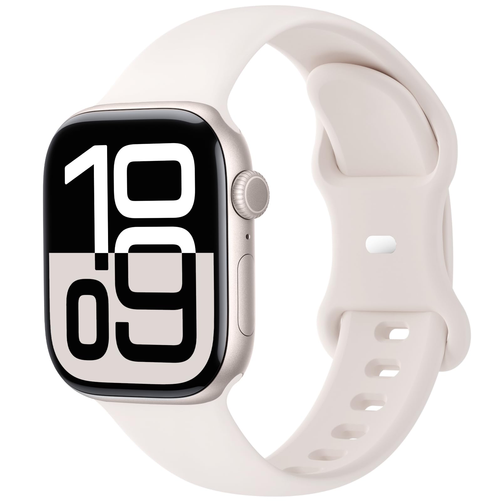 Sport Band Compatible with Apple Watch 49mm 46mm 45mm 44mm 42mm 41mm 40mm 38mm Women Men, Replacement Soft Silicone Sport Strap Wristbands for iWatch