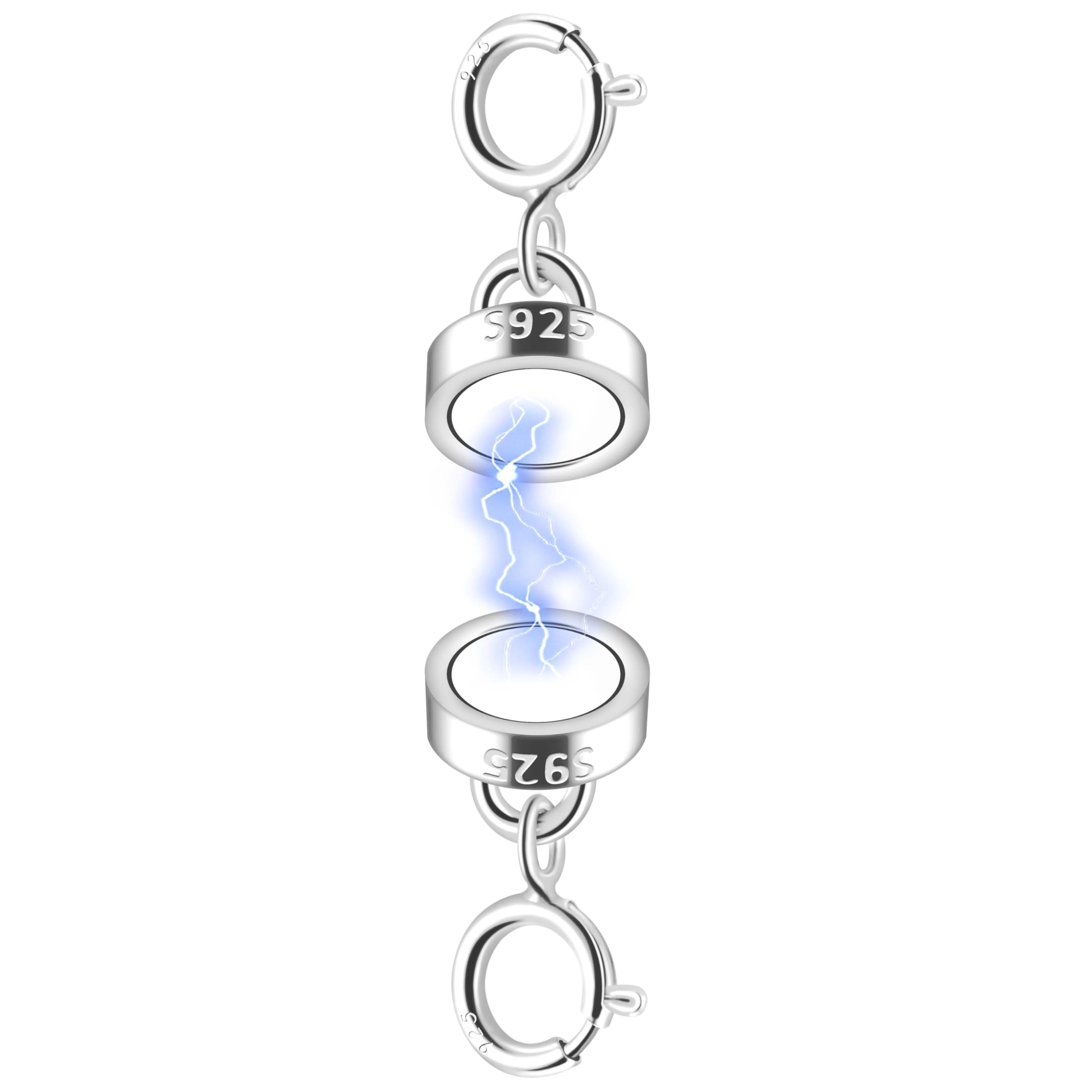 Sixfolo 50 Pezzi Chiusure Magnetica per Braccialetti Chiusura Magnetiche Rotondo per Collane Fermagli Magnetici per Gioielli a Catena Chiusura Calamita Argento per Gioielli Bracciali,Collane(6 e 8mm