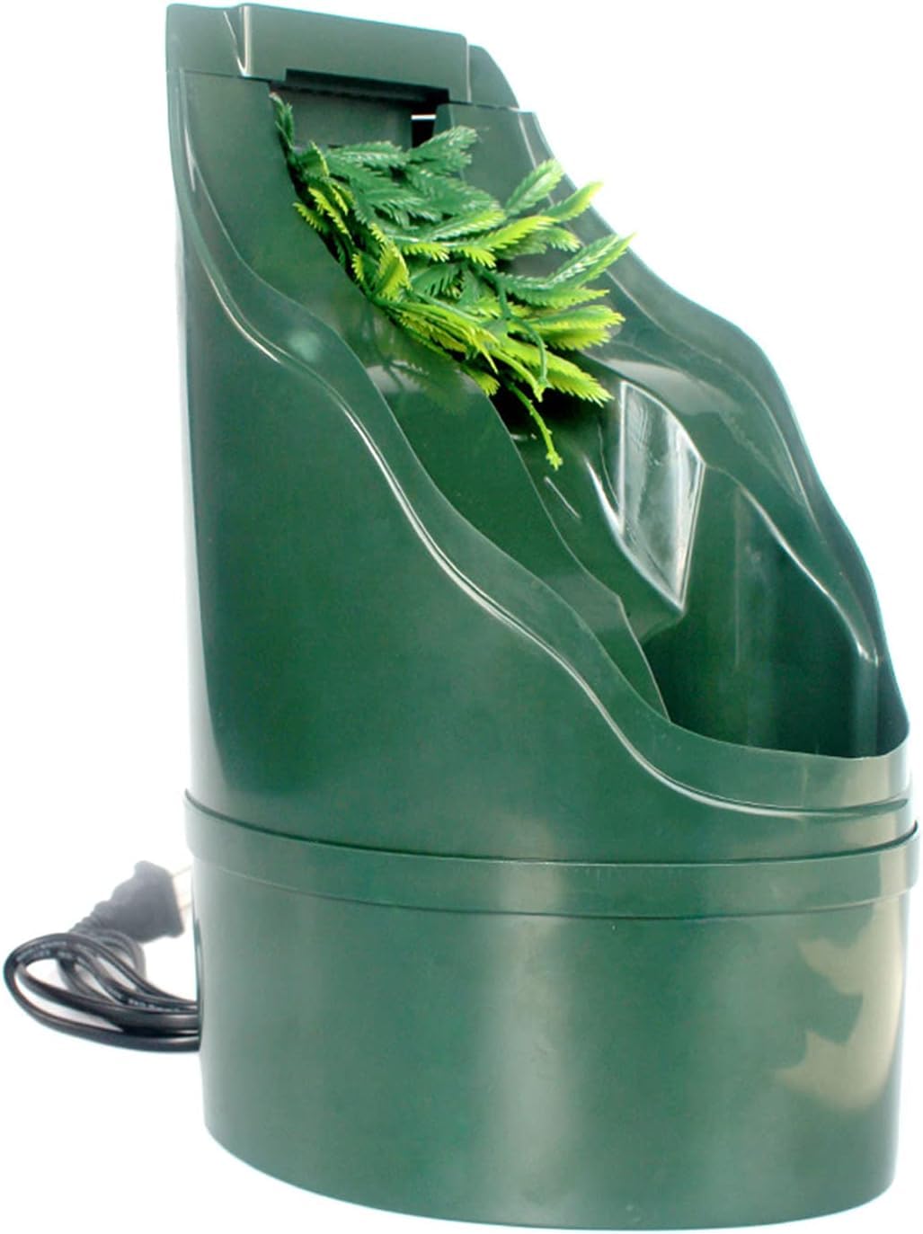 RAHBI Tazón para Mascotas, Fuente de Agua Potable para Reptiles Serpiente Gecko Camaleón Dragón Barbudo Dispensador Gotero Tazón Reptiles Hábitat Cascada Accesorios para Tanque, 220 V