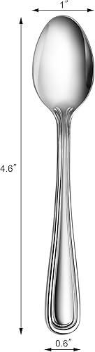 Miniatura 2 de New Star Foodservice 1029871 Slimline Pattern, 180 acero inoxidable, cuchara de café, 4.75 pulgadas, juego de 12