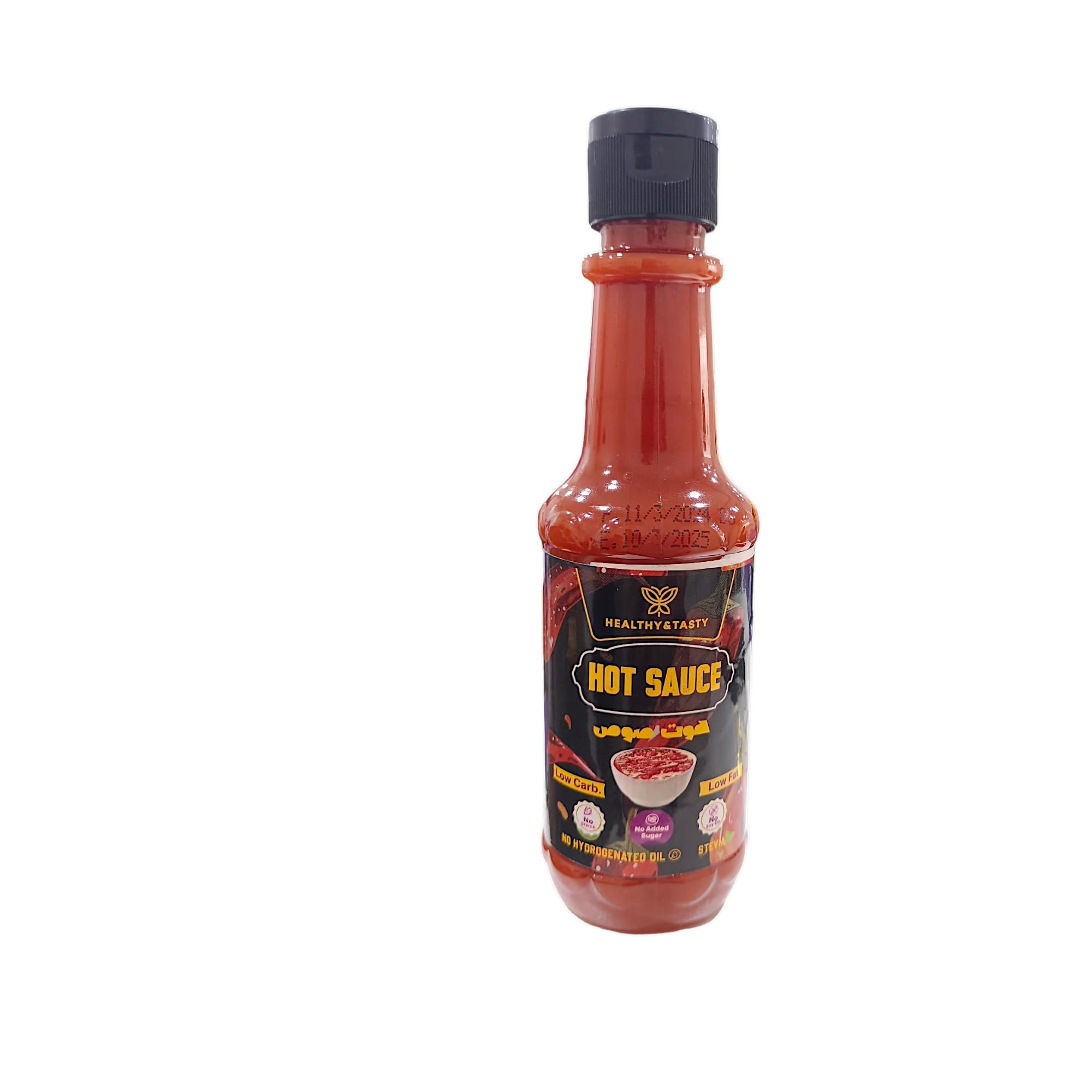 Healthy & TastyHot Sauce 200 g, Low Carb, Low Fat, No Starch, No Added Sugar, No Soy Oil, No Hydrogenated Oil