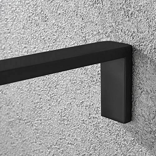 Porte-serviette mural moderne noir mat pour une routine fluide au réveil