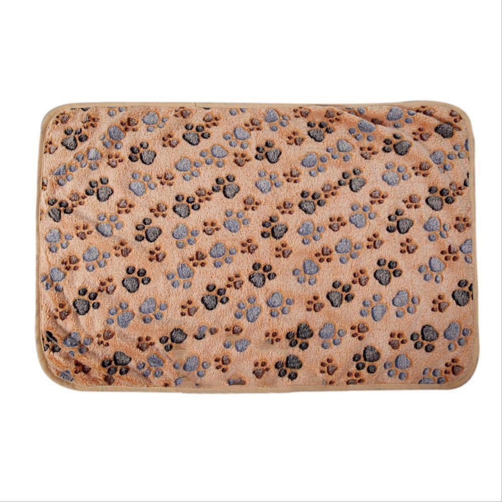 Coperta per Gatti Marrone Coperta da Letto per Animali Domestici Coperta Morbida E Calda Cuscino da Letto Paw Print Design Coperta da Letto per Cuccioli Cuscino per Divano da Compagnia 4Pz S