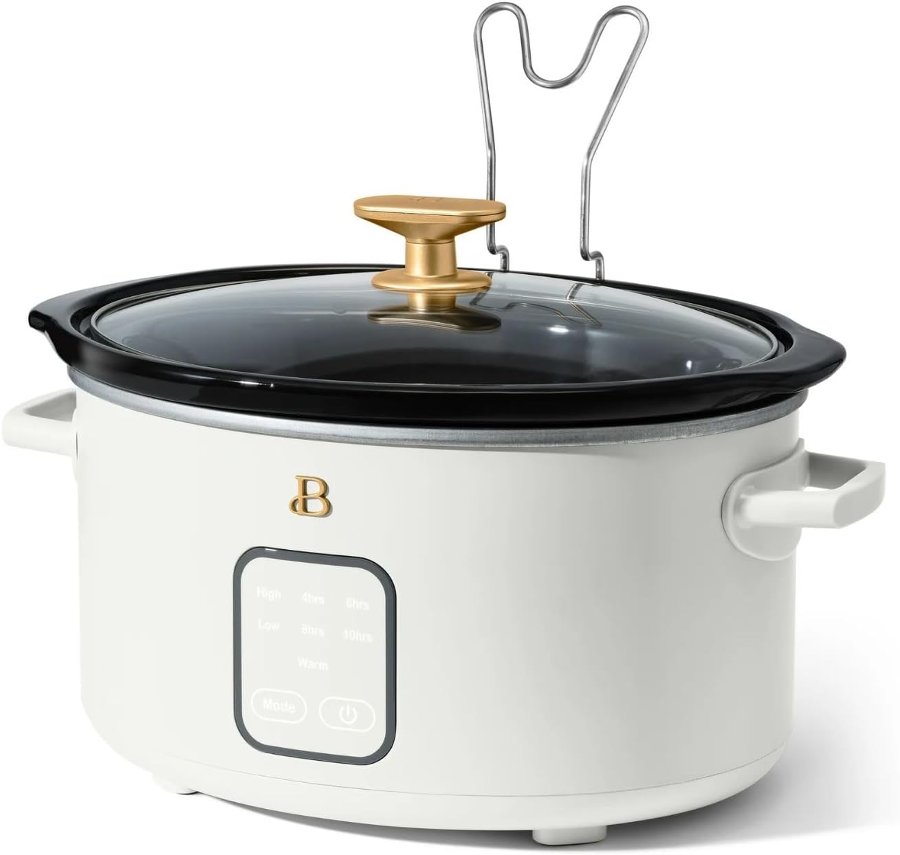 4-Qt Digital Slow Cooker with Smart Touch Screen, Removable Pot, Timer Presets, Ideal for Small Families