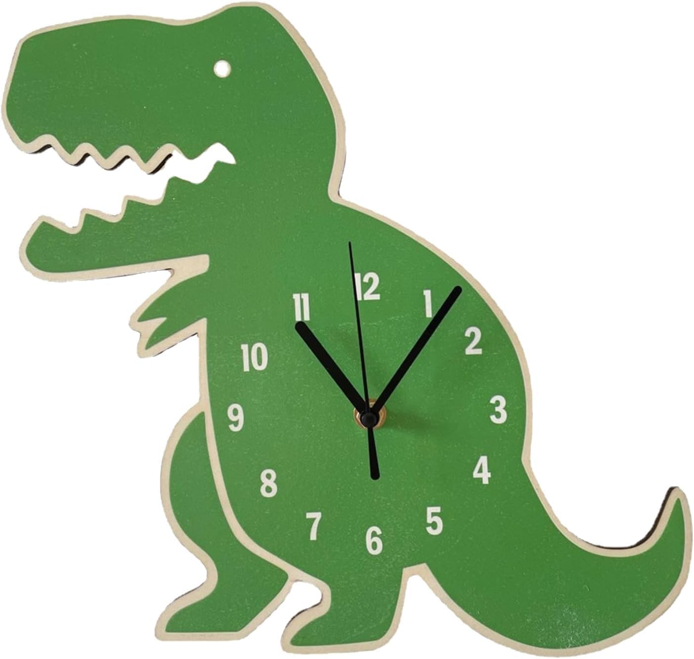 Horloge dinosaure en bois silencieuse : cadeau anniversaire enfant