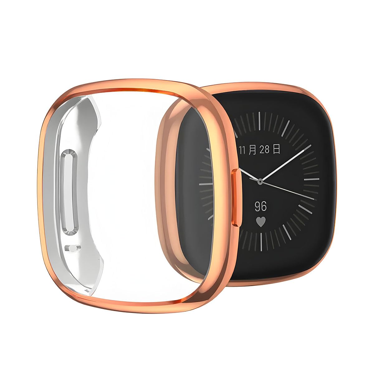 KACA Soft TPU Front Protection Case Cover for Fitbit Versa 3 / Fitbit Sense Smart Watch (Rose Gold) (B0C7C8G1K9) Amazon Price History, Amazon Price Tracker