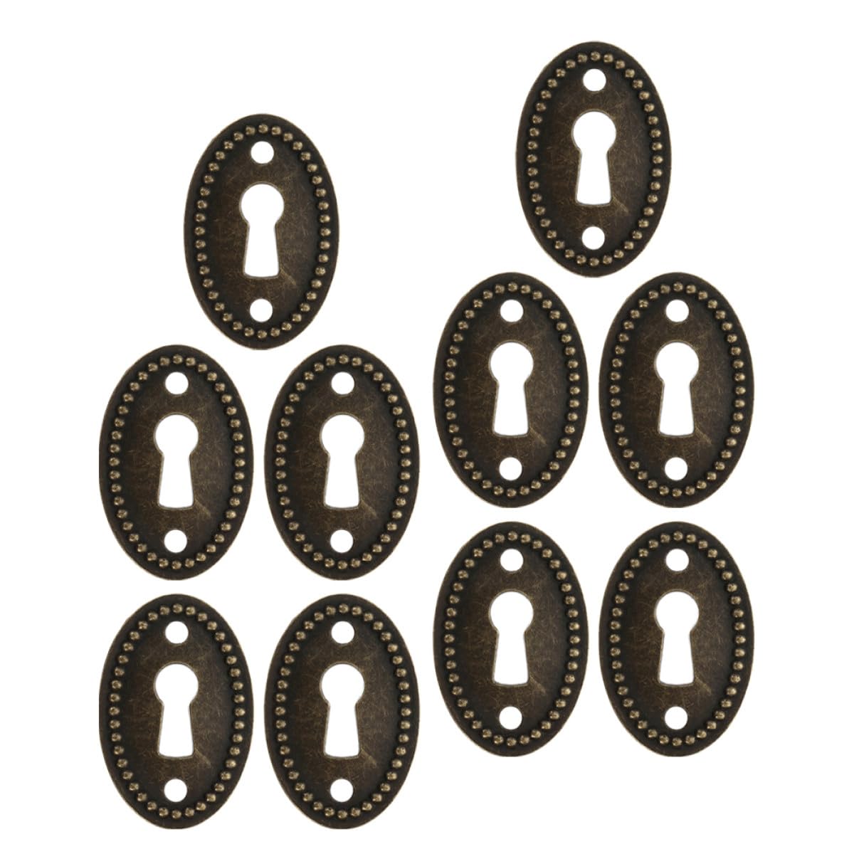 VALICLUD Cubiertas Decorativas para Cerraduras Ovaladas 35X23 MM, 12 Piezas, para Bocallaves de Muebles Antiguos y Cómodas