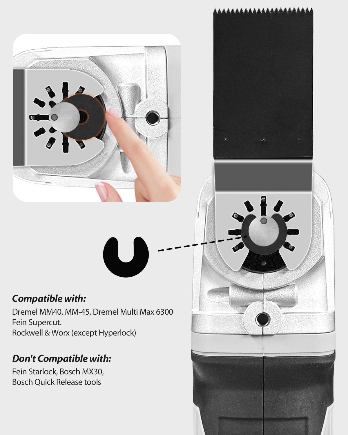 AVID POWER 3.5-Amp Oscillating Multi Tool with 4.5°Oscillation Angle Bundle with 112Pcs Oscillating Saw Blades