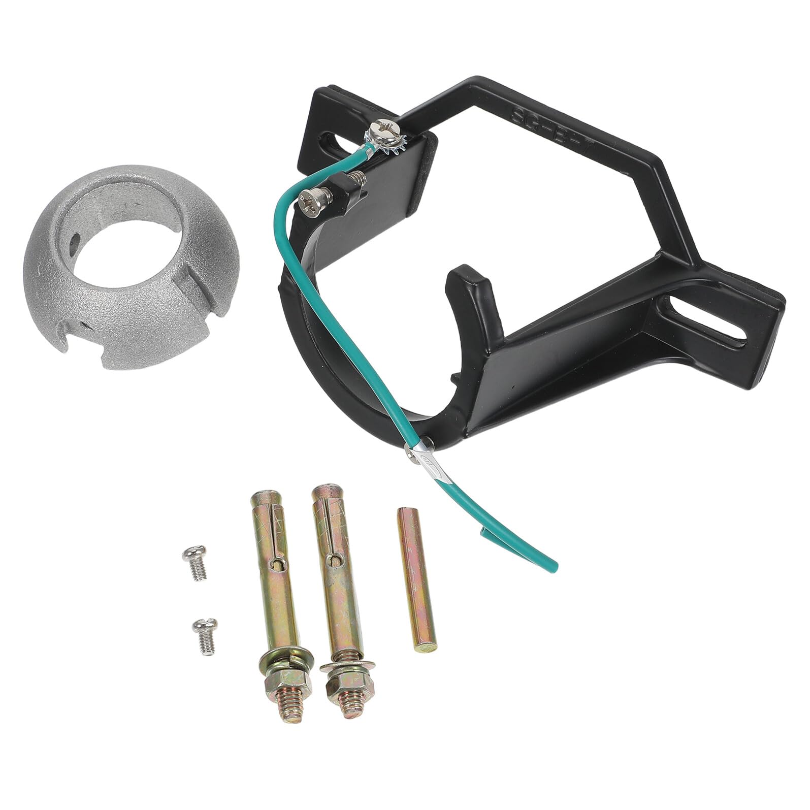 Soporte de techo inclinado para ventilador negro resistente para interior 8
