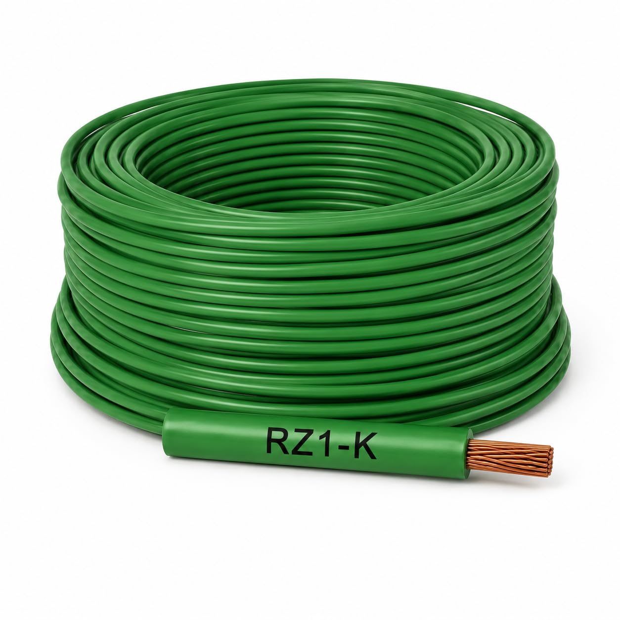 Cable RZ1-K 6mm ² (AS) 0.6/1kV 25m - Manguera RZ1-K Libre de Halógenos Exterior Verde - Instalación Eléctrica Interior Exterior