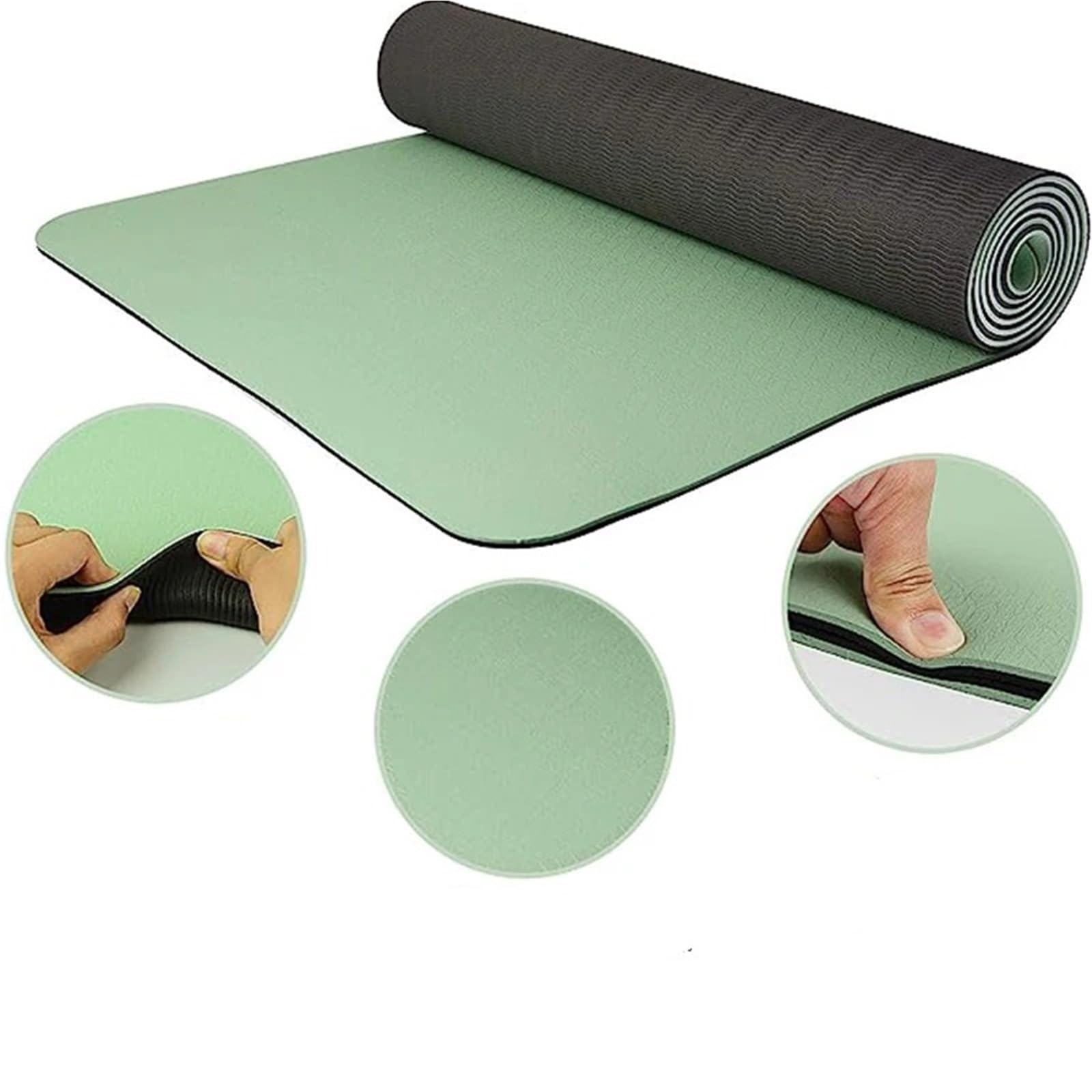 Tappetini Yoga Tappetino Yoga Spesso Bicolore, Antiscivolo, Movimento for Il Fitness nella casa del pad180 * 57 cm(Pink Grey)