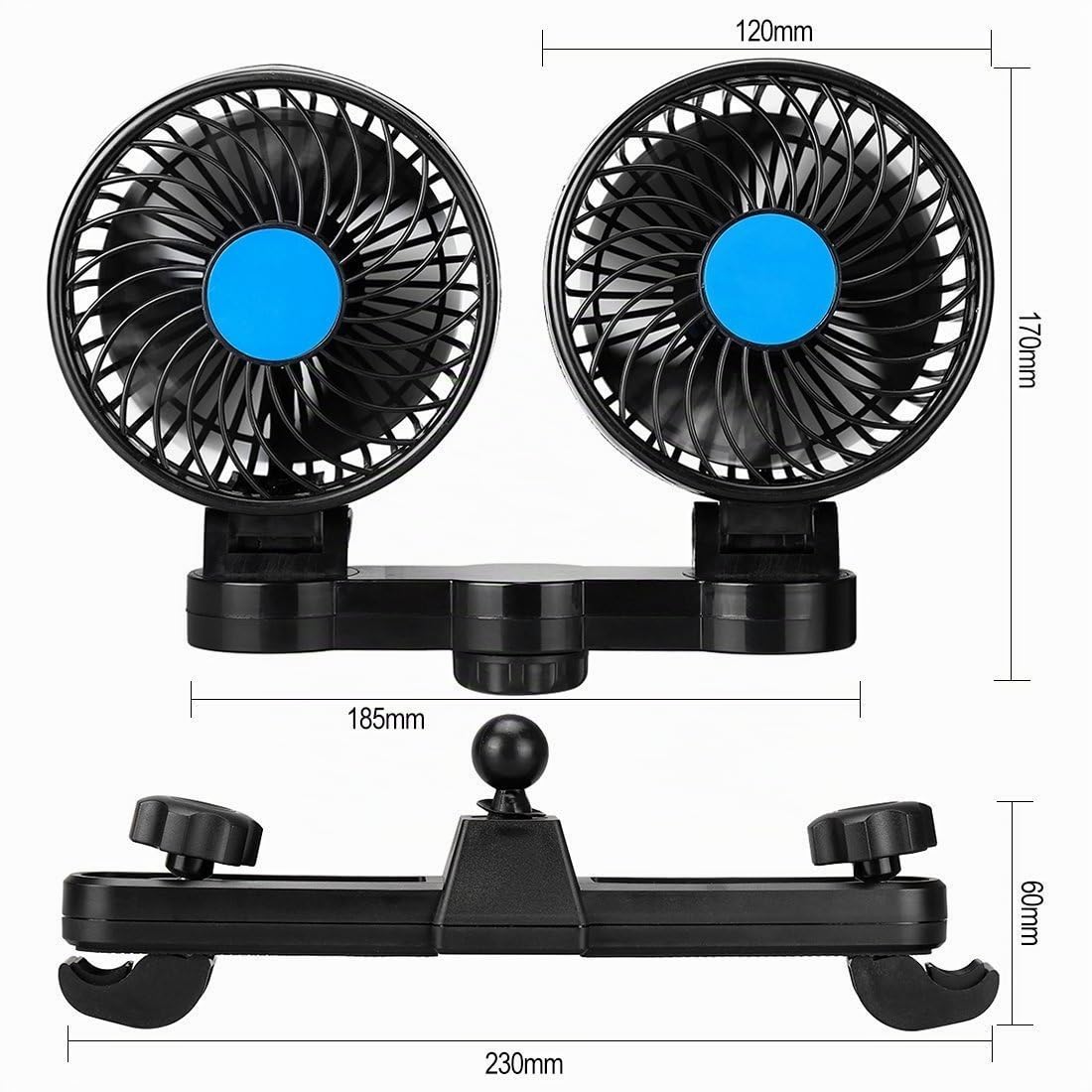 SUPAREE Electric Car Fan 12V Speed ändern Sommer Kühlung Air Circulator