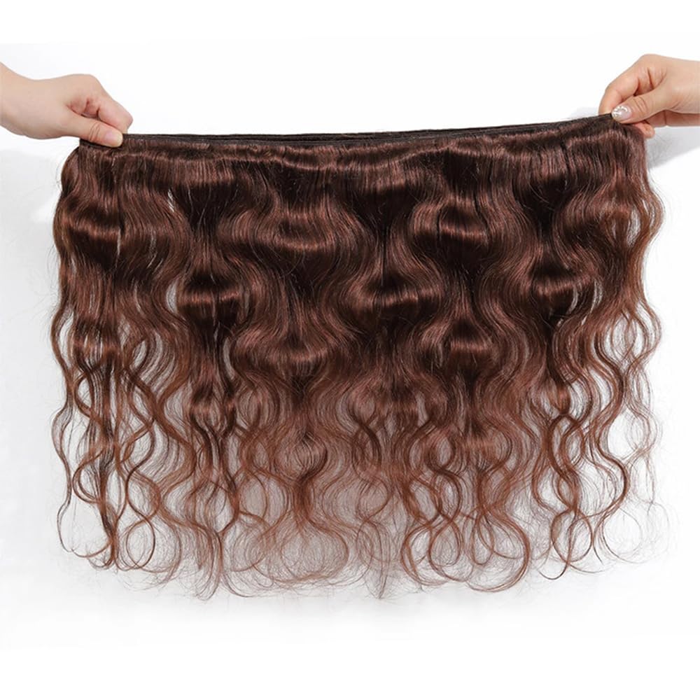 26 26 26 Inch Cheveux Humain Bundles Human Hair Extension Body Wave Unprocessed Brazilian Virgin Weave Hair Chocolate Brown Tissage Naturel Cheveux Humain Bundles for Women 50g/Bundle