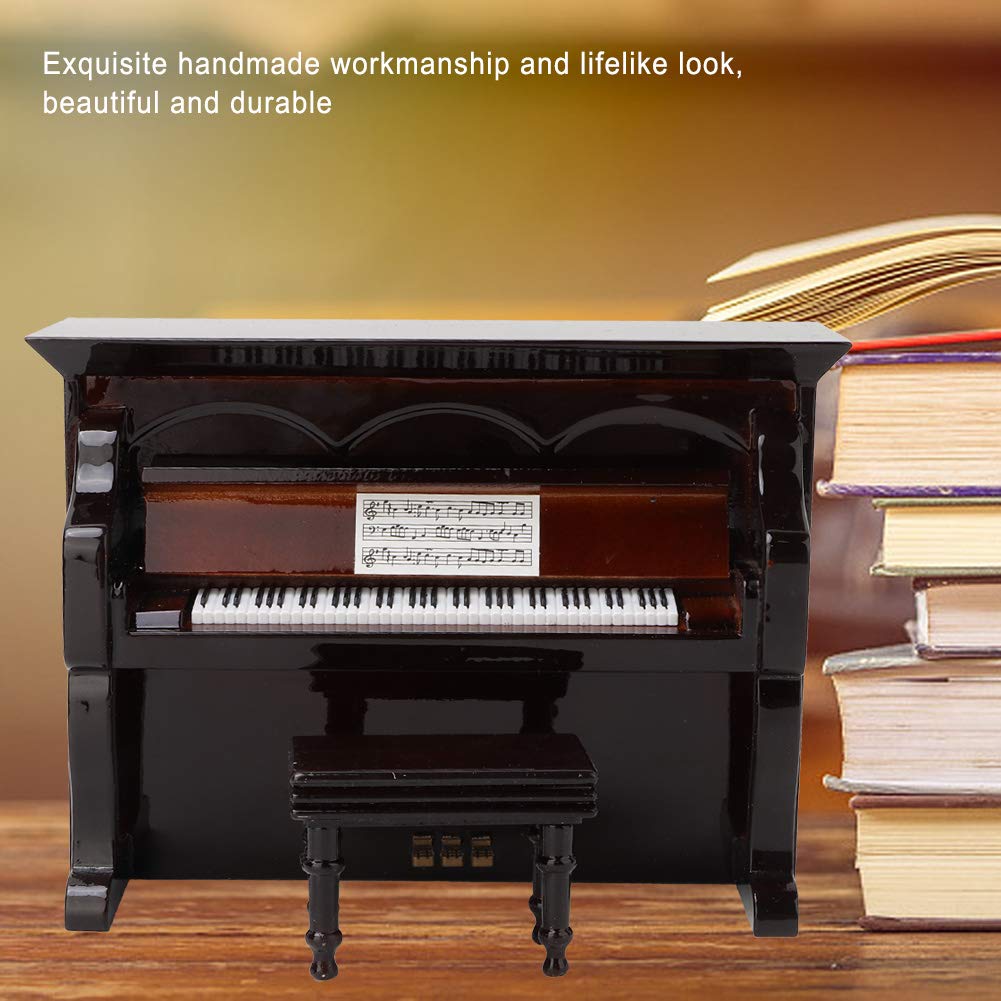 Piano Vertical Marrón Vintage, Acero de, Diseño Elegante y Clásico para Conciertos y Uso Personal, Excelente Producción de Tono