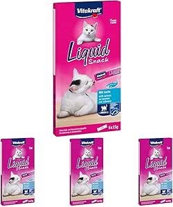 LiquidSnack Salmon MSC+Omega3, 6pc,Cat (Lot de 4) : Amazon.fr: Animalerie
