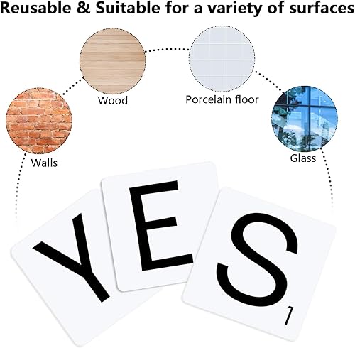 Miniatura 3 de 26 letras de Scrabble, letras reutilizables para decoración de pared, manualidades, pintura y nombres de familia (3 pulgadas)