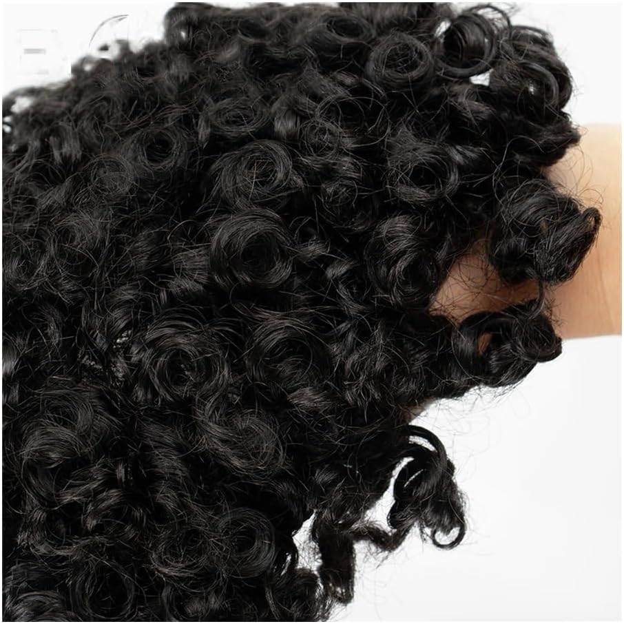 Balding wig Toupee for Man Human Hair Replacement Systems Curl Texture Men Hairpiece Injection Skin Base PU Mens Wig Hair Prosthesis Wig Caps(Medium Light Brown)