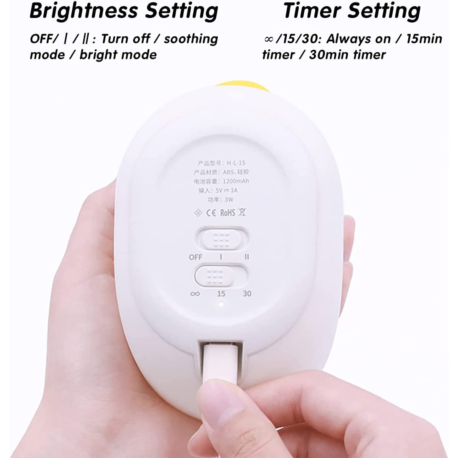 HCKPLO Luce notturna a forma di anatra, luce notturna per bambini, con controllo touch, in silicone, portatile, per allattamento, compleanno, Natale, decorazioni per la casa e la camera da letto (A