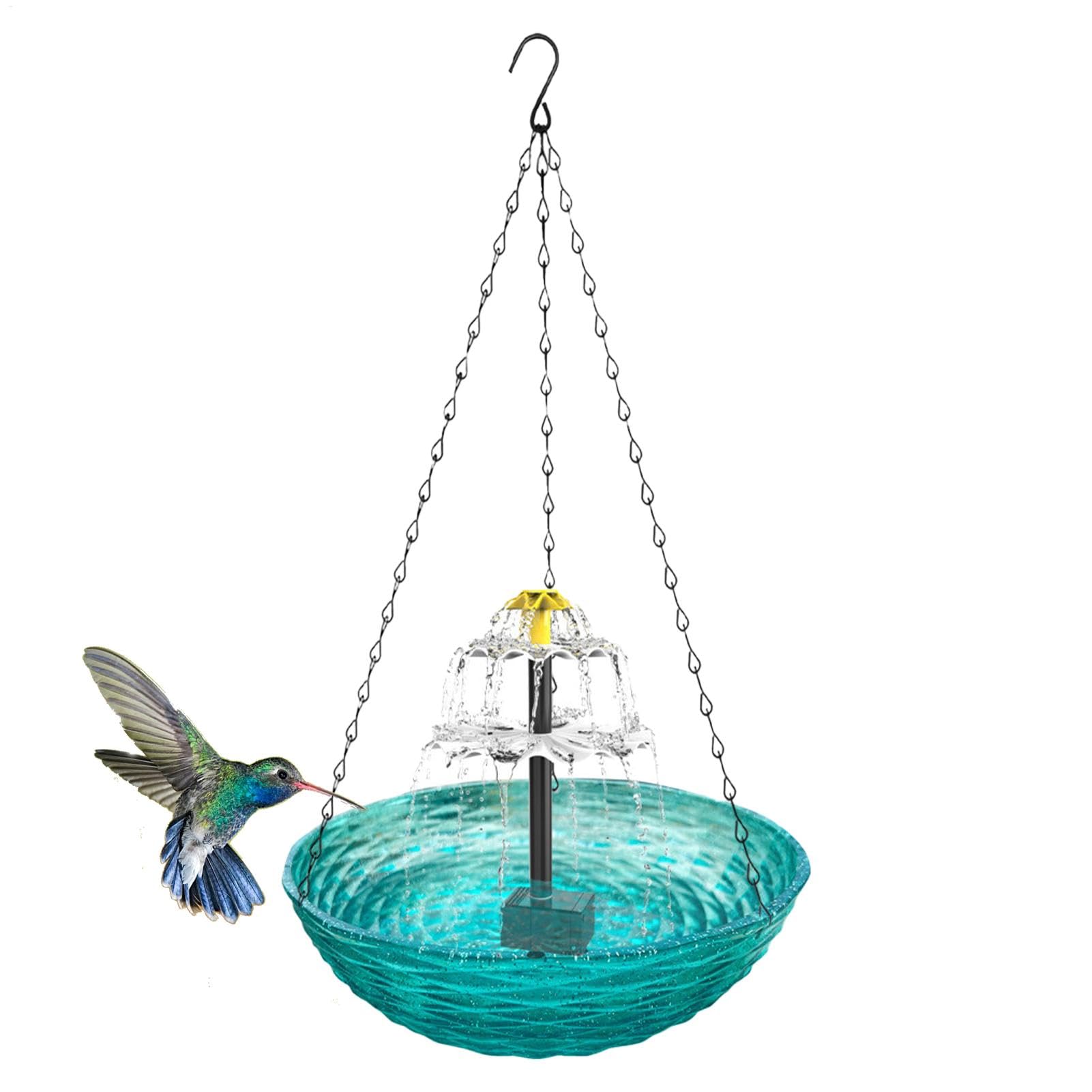 Vogelfuttertränke Combo | Außen Vogelfutterbad mit Wasserbrunnen | Vogelfutterstation Vogeltränke Schüssel, Garten Vogeltränke und Futterspender für Hinterhof, Balkon, Garten