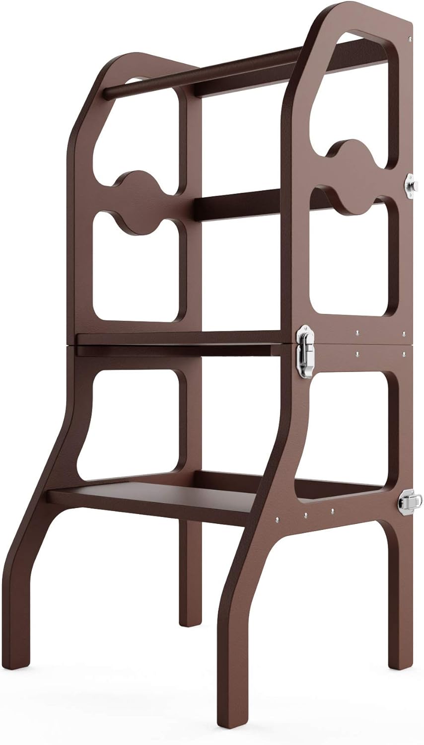 Blасk Frіdау - 50% оƒƒ Kitchen Step Stool & Desk for Toddlers - Easy Folding Design Turns Helper Tower for Kitchen Counter Into Table & Chair Set for Little Kids - Learning Montessori by ComfyBumpy (Brown) 80% оƒƒ Dіѕсоunt Kitchen Step Stool & Desk for Toddlers - Easy Folding Design Turns Helper Tower for Kitchen Counter Into Table & Chair Set for Little Kids - Learning Montessori by ComfyBumpy (Brown)