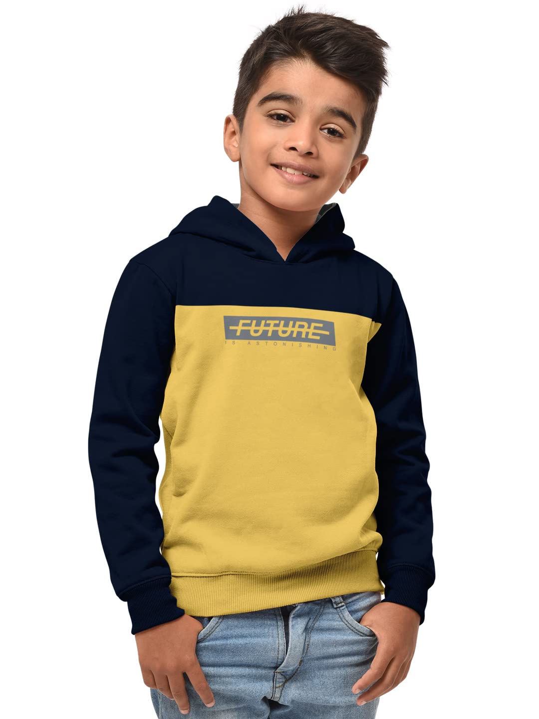 HELLCAT Boys Regular Fit Fulsleeve Hooded Sweatshirt with Rib - Pack of 1