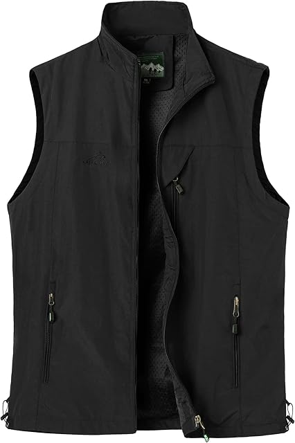 Btmpmcs Mens Outdoor Casual Gilets Quick Dry Fishing Vest Lightweight Sleeveless Jacket Breathable Photography Waistcoat Camping Hunting Top Utility Vest