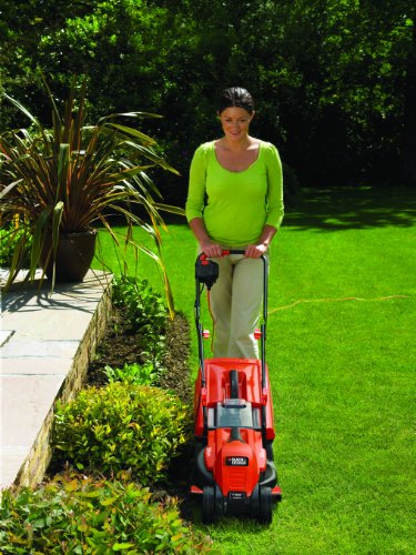 Image of Black + Decker EMAX32S-GB Electric Lawn Mower (1200-Watt, 32cm, Orange, Plastic)