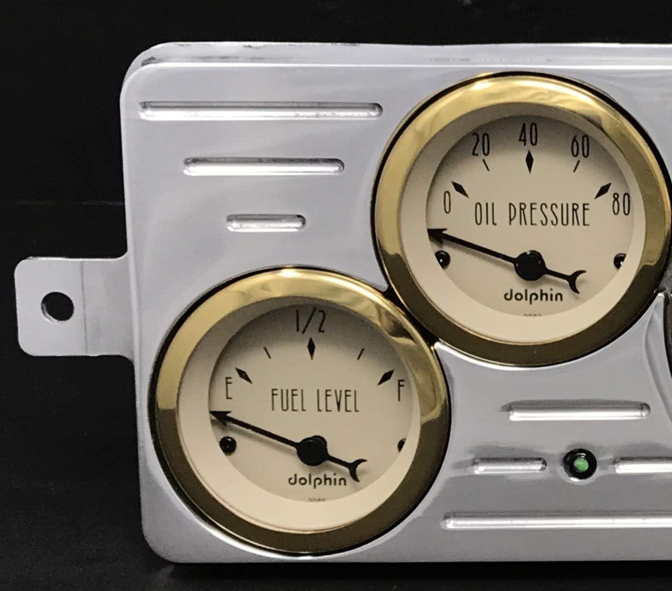 1939 Pontiac 5 Gauge Dash Cluster Panel Set Programmable Gold