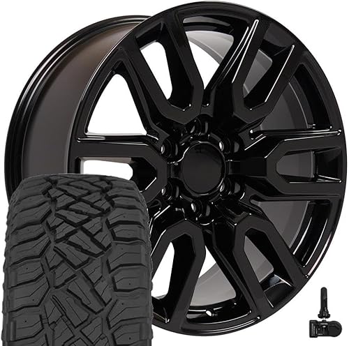 Miniatura 9 de OE Wheels CV36 Llanta de 20 pulgadas para Sierra 1500 Style 6x139.7 20x9 Negro brillante - Hollander 5914 (1)