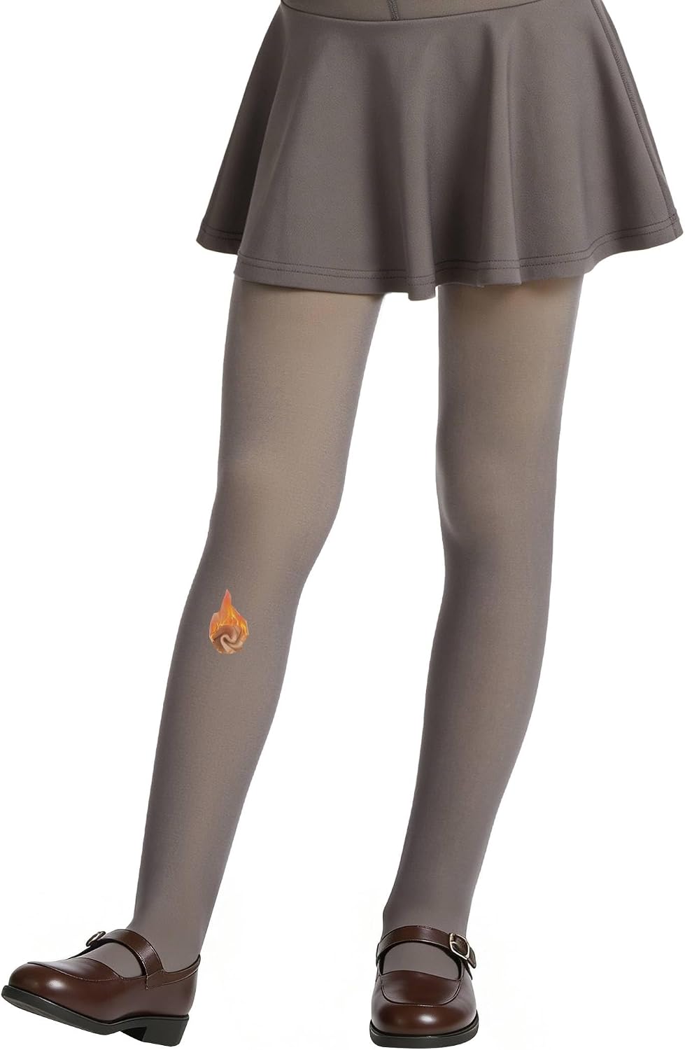 SUREPOCH Fleece Lined Tights for Girls Uniform Leggings Warm Pantyhose Kids Fleece Stockings Thermal Fake Translucent Tights