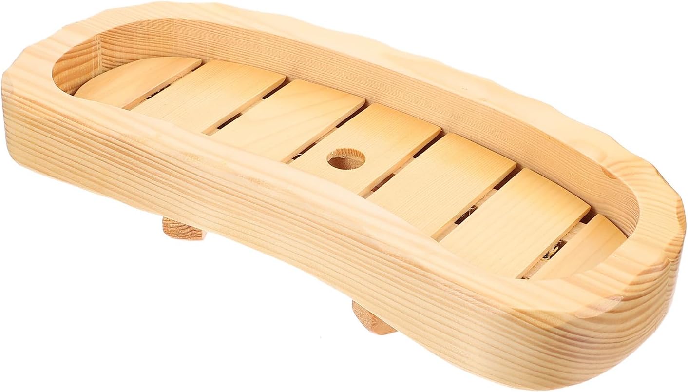 KESYOO 木製寿司トレイ 月牙形特製プレート 35x16cm 和風刺身皿 食器とサーブウェア ホームとキッチン用1pc